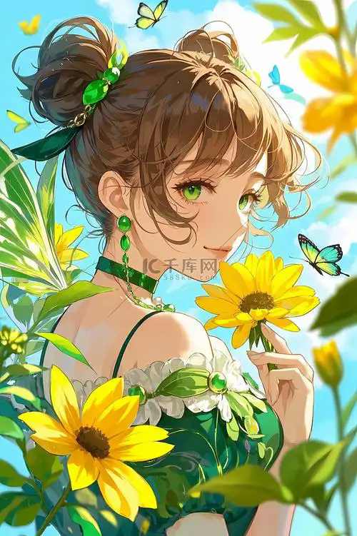 繁花漫画角色插画